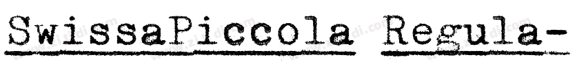 SwissaPiccola Regula字体转换